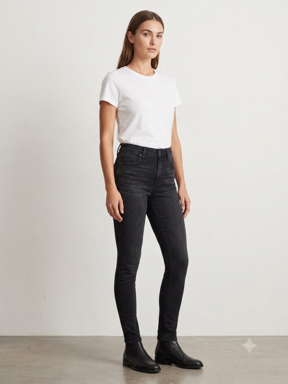 J Brand Black Skinny High-Rise Jeans Maria vanity